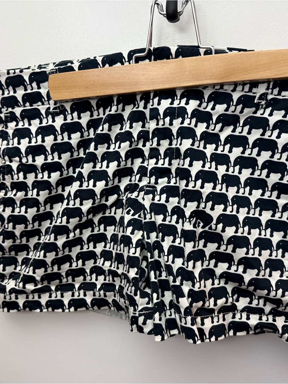 Banana Republic x Milly Black & White Elephant Print Shorts